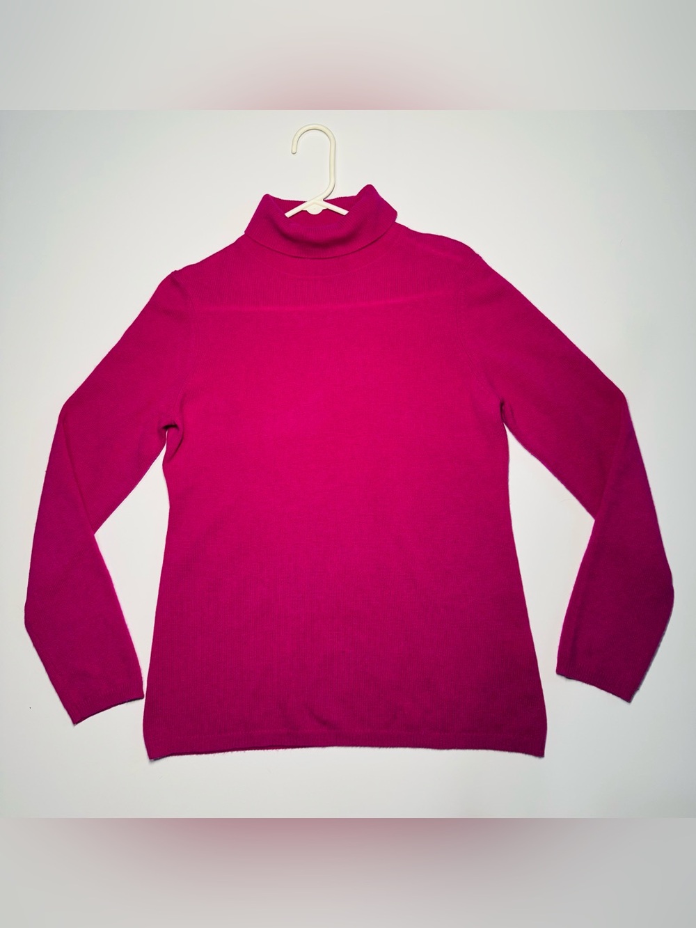 ALL CASHMERE CHARTER CLUB SOFT SWEATER TURTLENECK Pink Fushia LONG SLEEVE Sz Med